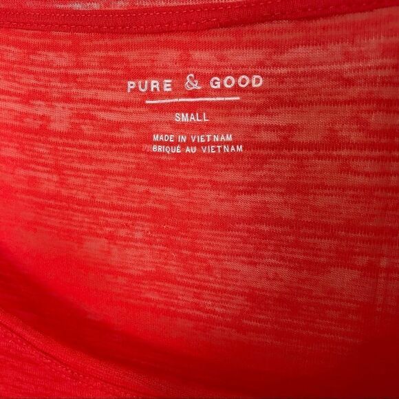 Pure & Good Anthropologie Sheer Burnout Lightweight Long Sleeve Layering Tee, S - Picture 8 of 12